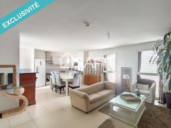 Appartement 3 chambres de 78 m² vendu loué - grande terrasse, parking, jardin partagé.