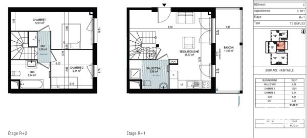 Appartement à vendre 3 pièces 62,25 m² Monteux