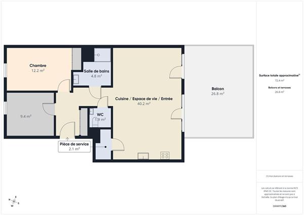 Appartement T3 neuf à Bourg Les Valence