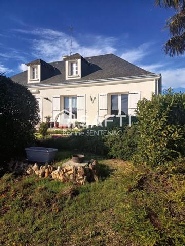 superbe maison avec cour goudronnée avec soin très riche en fleurs et arbustes
