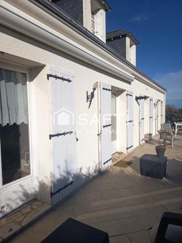 superbe maison avec cour goudronnée avec soin très riche en fleurs et arbustes