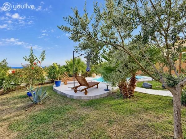 SAN-GIULIANO – Maison T4 avec vue mer panoramique, piscine et jardin