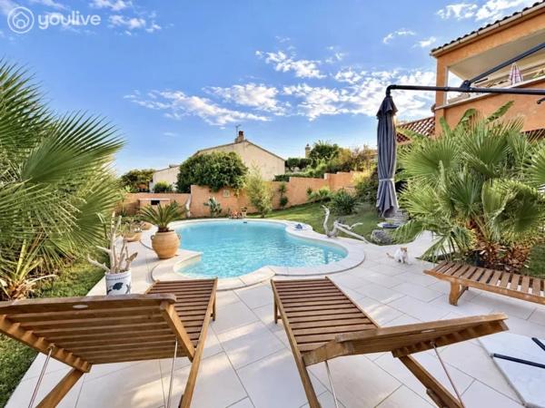 SAN-GIULIANO – Maison T4 avec vue mer panoramique, piscine et jardin