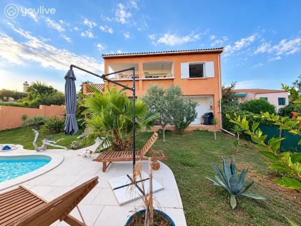 SAN-GIULIANO – Maison T4 avec vue mer panoramique, piscine et jardin