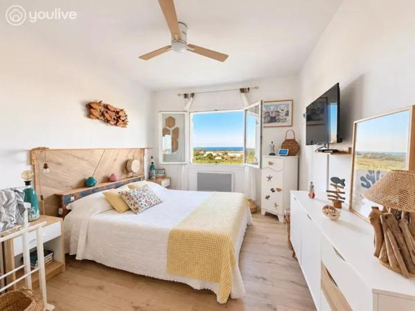SAN-GIULIANO – Maison T4 avec vue mer panoramique, piscine et jardin