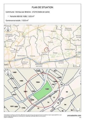 Terrain de loisirs - Bois - Etang à vendre à Vernou-sur-Brenne dans l'Indre-et-Loire (37210), ref : 2024/1992 VOUVRAY