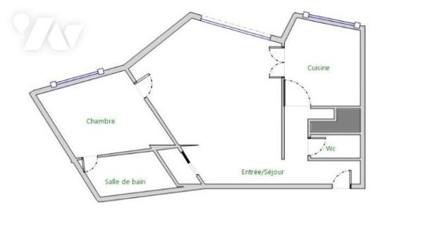 T2 lumineux Paris 15 – 7e étage, ascenseur, entre Seine & métro