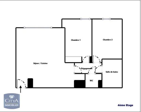 Appartement à louer 3 pièces 56.52m²