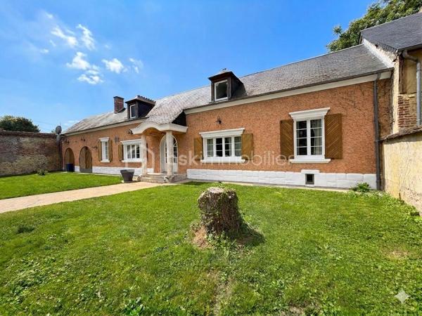 Située entre Chaumont en Vexin et Méru venez découvrir cette magnifique longère qui allie le charme de l'ancien et le confort d'une vie de famille!
Dés l'entrée vous serez séduit par les volumes et l'authenticité des lieux , le rez de chaussée se compose d'une belle et accueillante entrée qui dessert parfaitement les espaces de vie , un grand salon lumineux , une salle a manger indépendante , une grande cuisine aménagée , une grande chambre confortable et une salle de bains avec douche et baignoire , un wc indépendant .
Une petite véranda complète ce niveau , véritable puits de lumière ouvrant sur l’extérieur .
A l'étage une pièce palière dessert 3 belles chambres dont une avec salle d'eau et un wc indépendant .
Coté extérieur vous profitez d'un jardin clos d'environ 1200m2 avec une petite piscine hors sol 
Un double garage  et une cave complètent ce bien .