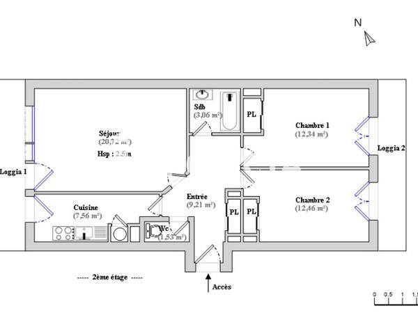 Location Appartement 3 pièces 66.88 m² - 11 RUE CARNOT Talence 33400