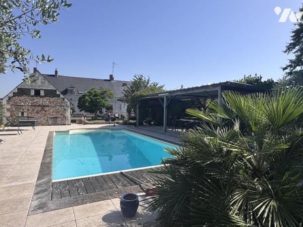 LOIRE AUTHION (49250), SAINT MATHURIN SUR LOIRE maison ancienne avec piscine d'environ 264 m² hab