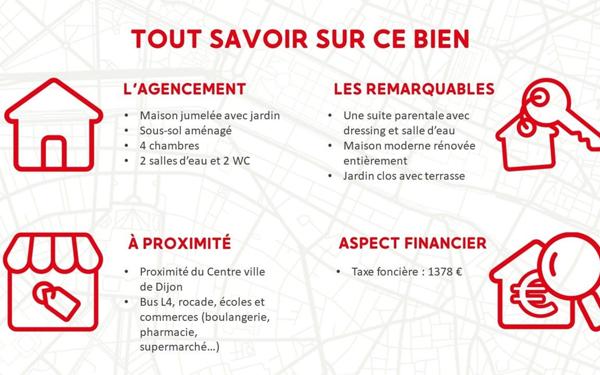 Maison à vendre    5 pièces • 90 m2 Dijon