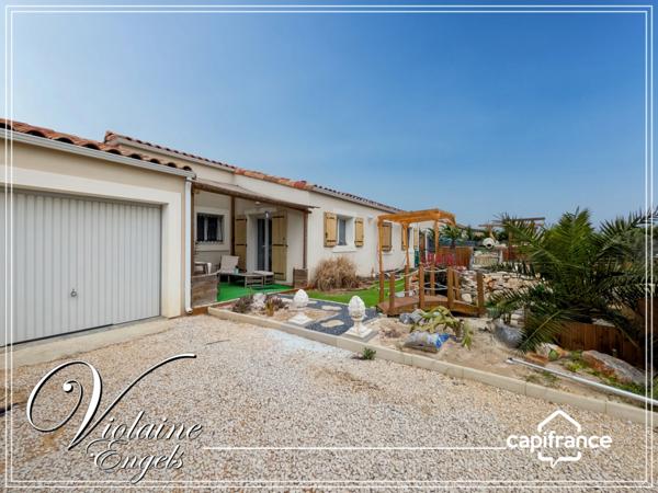 Maison de plain-pied 115 m² – 4 chambres – Jardin avec piscine – Argens-Minervois
