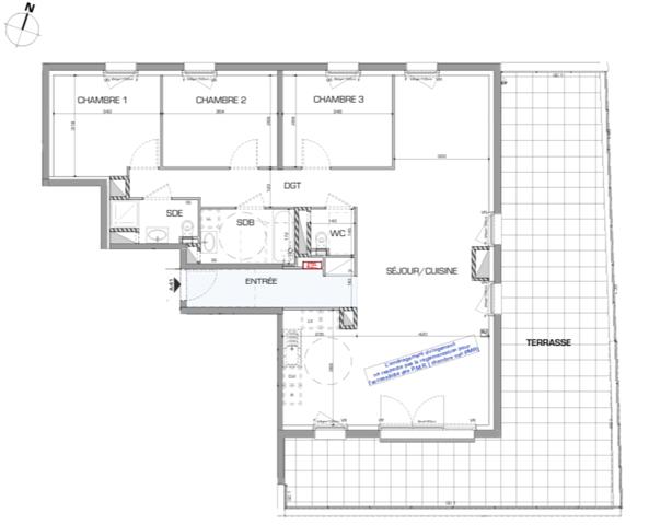 appartement à vendre 5 pièces METZ (57) avec terrasse de 65 m² et parking en sous-sol