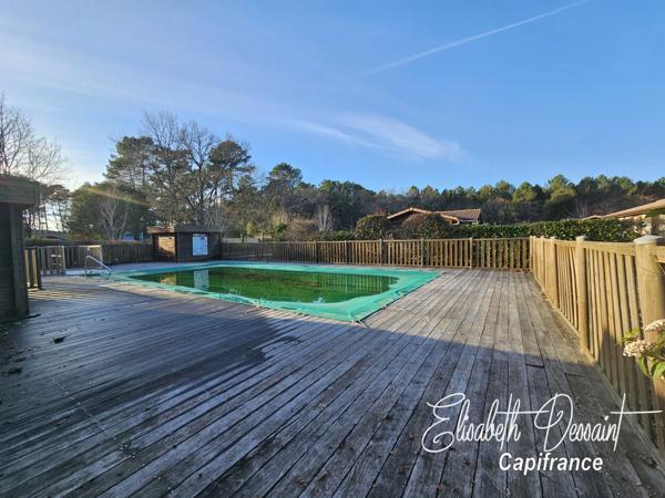 Chalet 4 pièces avec véranda, jardin sans vis-à-vis et piscine