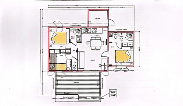 Chalet 4 pièces avec véranda, jardin sans vis-à-vis et piscine