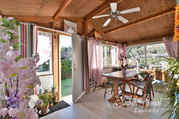 Chalet 4 pièces avec véranda, jardin sans vis-à-vis et piscine