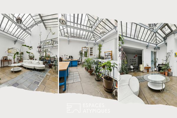 Loft d’habitation et local commercial avec verrière Eiffel proximité square d’Anvers