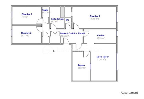 Point info : Une vidéo du logement, un dossier complet avec photos supplémentaires, diagnostics et documents relatifs au bien sont disponibles sur simple demande avant la visite.

Appartement de 97 m² – Avenue de la Libération

Situé Avenue de la Libération, cet appartement de 97 m² offre de beaux volumes et un agencement fonctionnel, idéal aussi bien pour une résidence principale que pour un investissement locatif.

Il se compose d’une entrée avec un vaste couloir, d’un séjour lumineux, d’une cuisine indépendante, de trois chambres confortables ainsi que d’un WC indépendant.

L’isolation thermique par l’extérieur a été récemment réalisée, vous permettant de bénéficier d’un meilleur confort et de performances énergétiques améliorées. Un rafraîchissement intérieur est à prévoir, offrant l’opportunité de personnaliser le logement selon vos envies.

Son emplacement, à proximité immédiate des commerces, des écoles et des transports, constitue un véritable atout au quotidien.

Un appartement aux beaux volumes, offrant un fort potentiel, à découvrir sans tarder.

Avec une cave.

Pour plus d’informations ou organiser une visite, contactez-moi

Pour plus d’informations ou pour organiser une visite, contactez-moi.
J’accompagne mes clients, dont plusieurs disposent déjà d’un financement fiable et assuré, dans leur recherche de biens au Mans et ses alentours. Je suis également à la recherche de nouveaux biens à vendre. Je rémunère mes apporteurs d’affaires et je travaille avec un réseau d’artisans ainsi qu’un courtier en financement afin de vous accompagner dans toutes les étapes de votre projet immobilier.