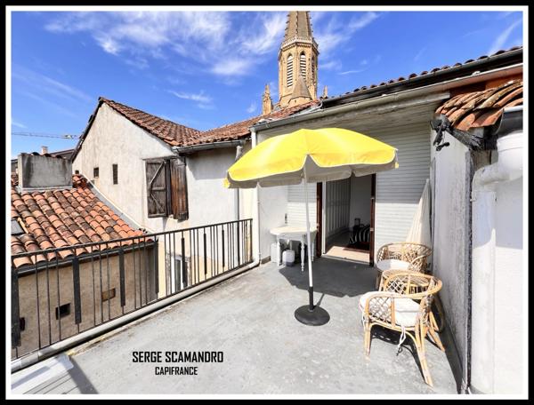 A vendre BOULOGNE SUR GESSE (31)- immeuble avec local professionel 65 m² et appartement 130 m² -2 chambres terrasse + local professionel 65 m²