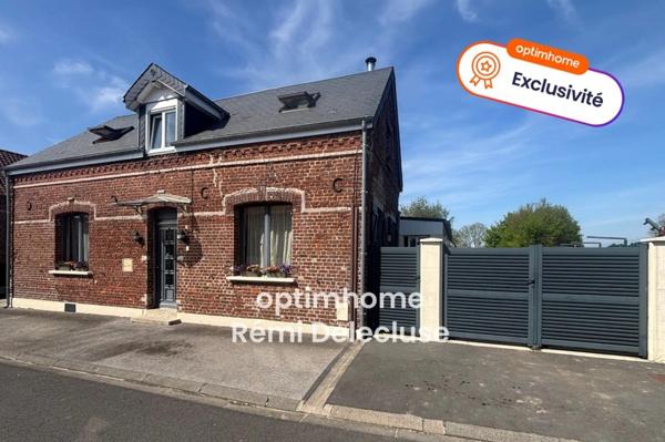 Vaux-Andigny 02110 - Charmante maison individuelle avec garage & jardin clos sur 1470m²