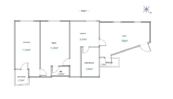 Grand Duplex centre ville sur les quais - 4pièces