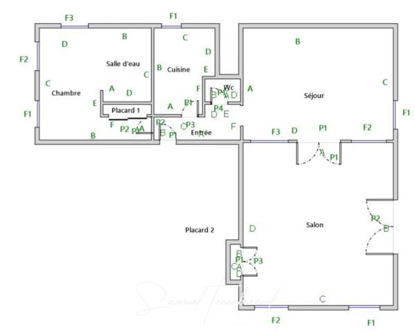 Appartement haussmannien de 102 m² avec cheminée, parking et extérieur – ROUEN (76000)