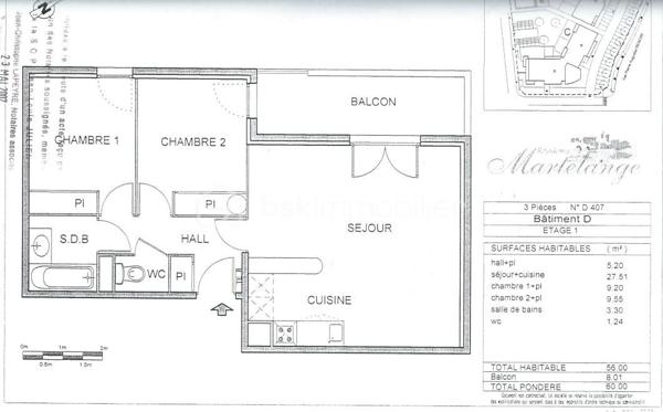 Appartement de 56 m²