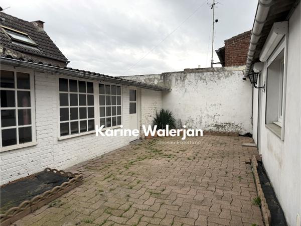 Courrières (62710) MAISON 5 PIECES 102M2 AGREABLE COUR - GARAGE