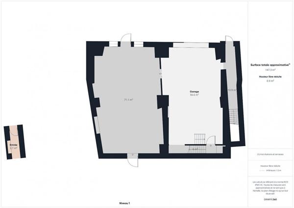 Aubenas bien d'une surface de plancher d'environ 420M²