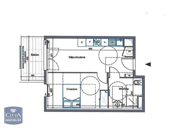 Appartement à louer 2 pièces 38.12m² Cavaillon (84300)