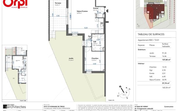 Appartement à vendre    2 pièces • 58 m2 Verny