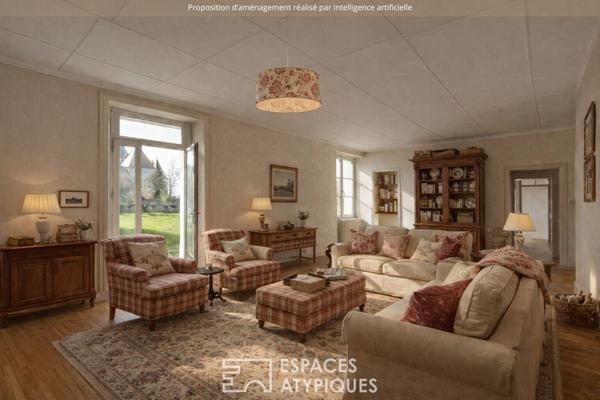 Ancienne dépendance du château et son charmant jardin