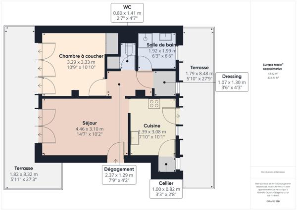 Appartement T2 à vendre  2 pièces - 43,52 m2 BOULOGNE BILLANCOURT - 92