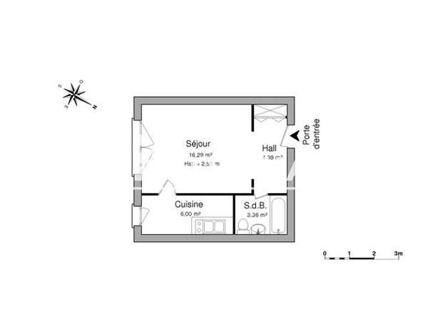 Location Studio 30 m² - 10 RUE JEAN HENRI SCHNITZLER Strasbourg 67000