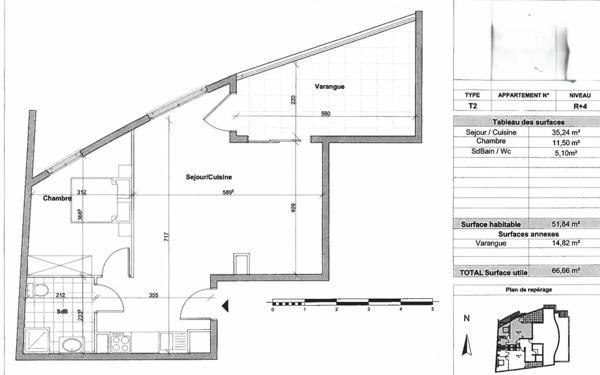 SAINT-DENIS / BELLEPIERRE/PROCHE CHU/T2 + Parking