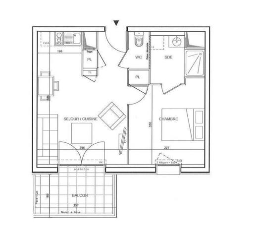 Appartement 2 pièces                                        - 44240 La Chapelle-sur-Erdre Réf : 12267