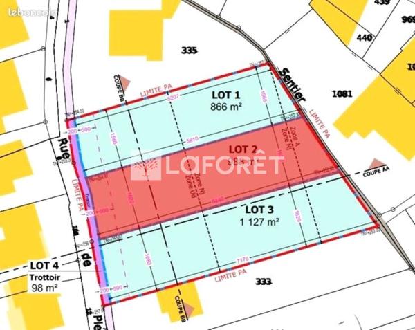 Achat terrain Norroy-le-Veneur - 1127 m² - 210 000 €