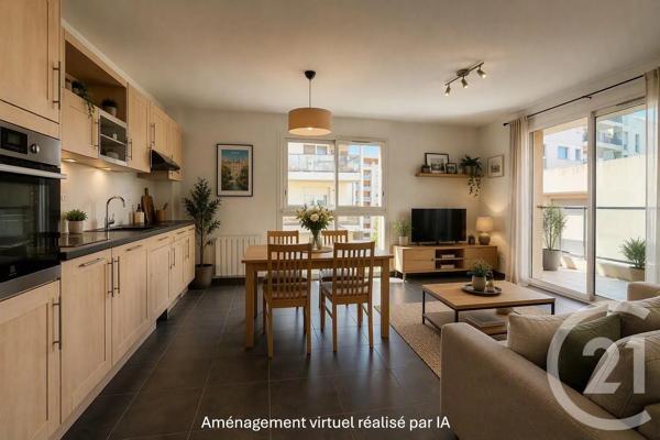 Appartement F3 à vendre  3 pièces - 61,24 m 2   VILLEURBANNE  - 69