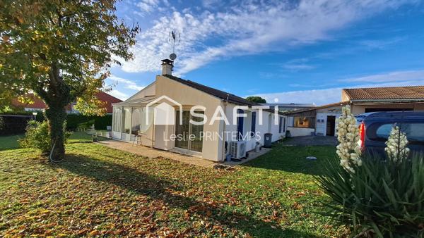 Plain pied 4 chambres avec dépendances et piscine