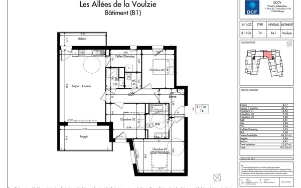 Appartement à vendre    4 pièces • 86,67 m2 Provins