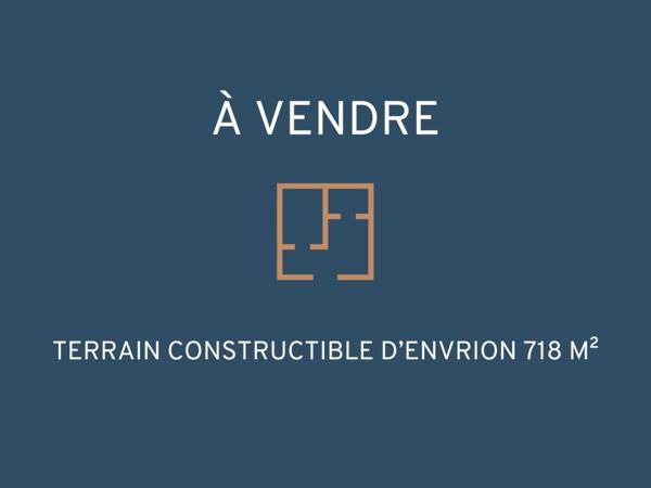 EXCLUSIVITÉ CAUDAN : Terrain de 718m² constructible
