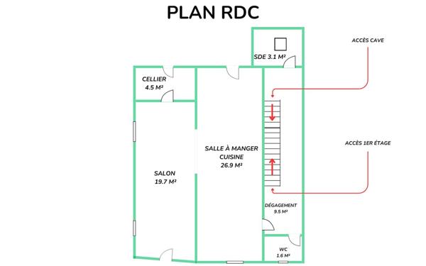 Maison à vendre    4 pièces • 131 m2 Laurière