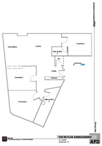 Villeurbanne (69100) COLOCATION dans APPARTEMENT meublé 4 pièces - 84m² - Villeurbanne