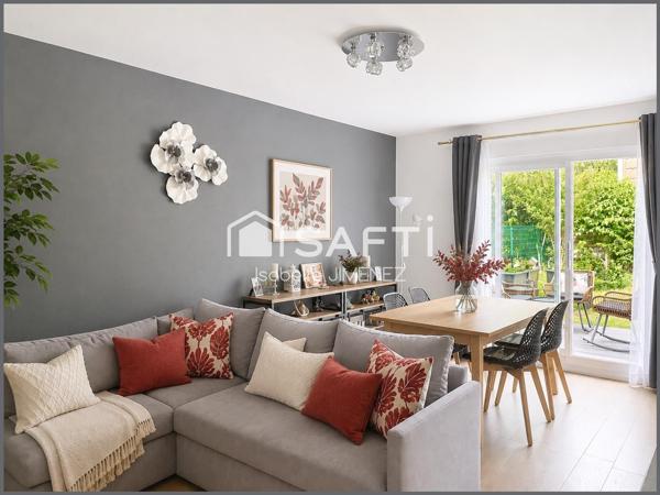 100 m2 , 4 chambres, 2 salle de douches, garage, terrasse, jardin