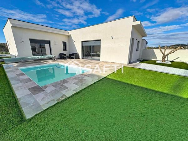 Villa contemporaine – Construction 2024 114 m² habitables | Terrain de 501 m² | Prestations haut de gamme à Cazilhac
