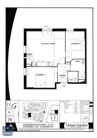 Appartement à louer 3 pièces 54.28m² Saint-Fargeau-Ponthierry (77310)