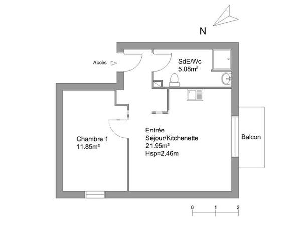 Location Appartement 2 pièces 38.88 m² - 110 RUE STEPHANE HESSEL Brest 29200