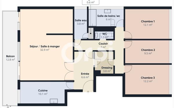 Appartement à vendre    5 pièces • 106,22 m2 Meudon