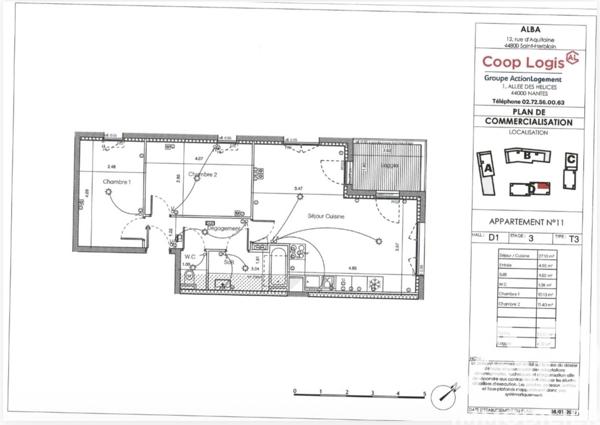 Appartement à vendre 3 pièces 60 m² Saint-Herblain